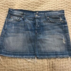 7 for all mankind denim skirt